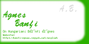 agnes banfi business card